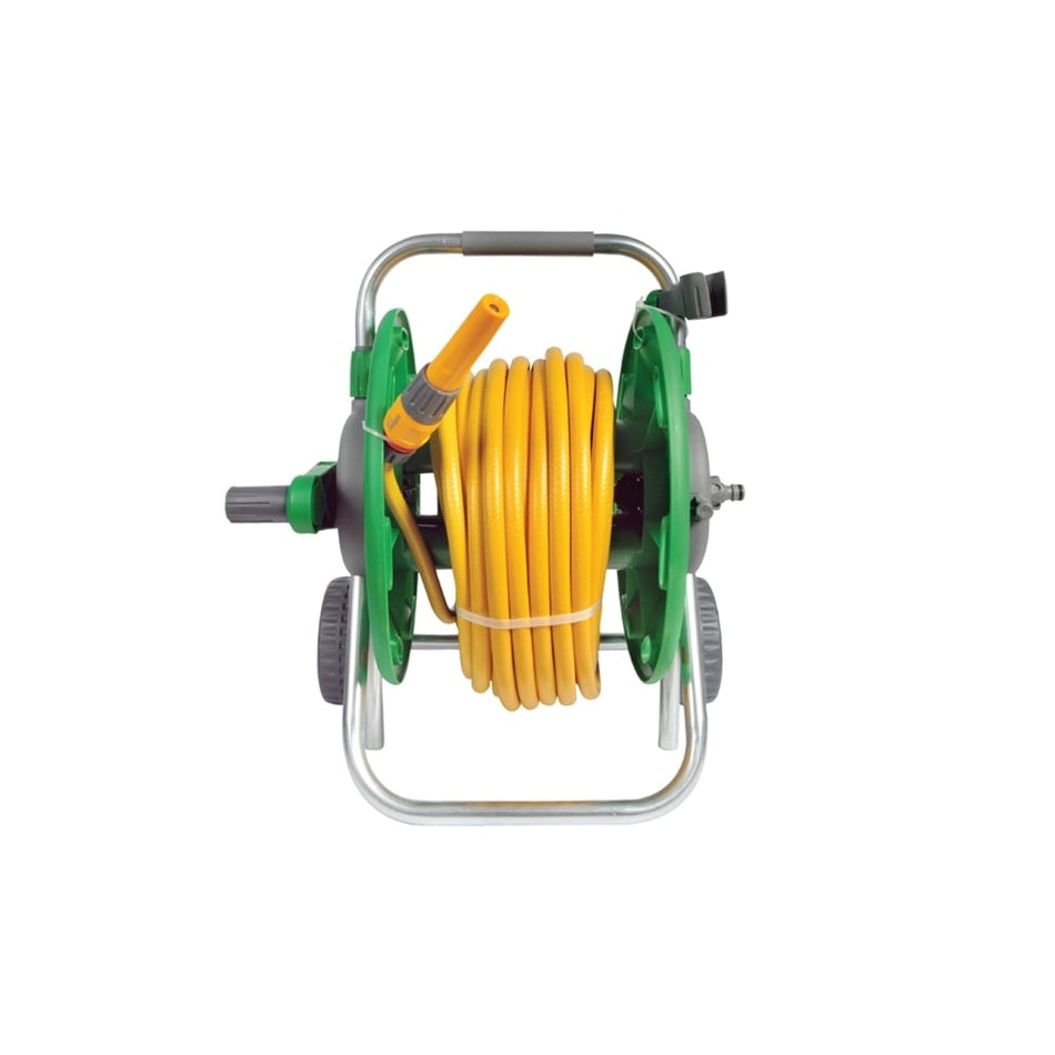 Hozelock 2435 60m Assembled Reel + 50 Metres of 12.5mm Hose & Fittings