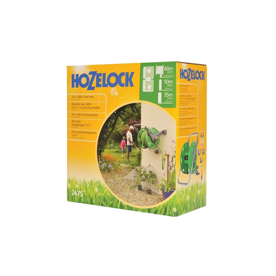 Hozelock 2475 2-N-1 Hose Storage System NO HOSE SUPPLIED