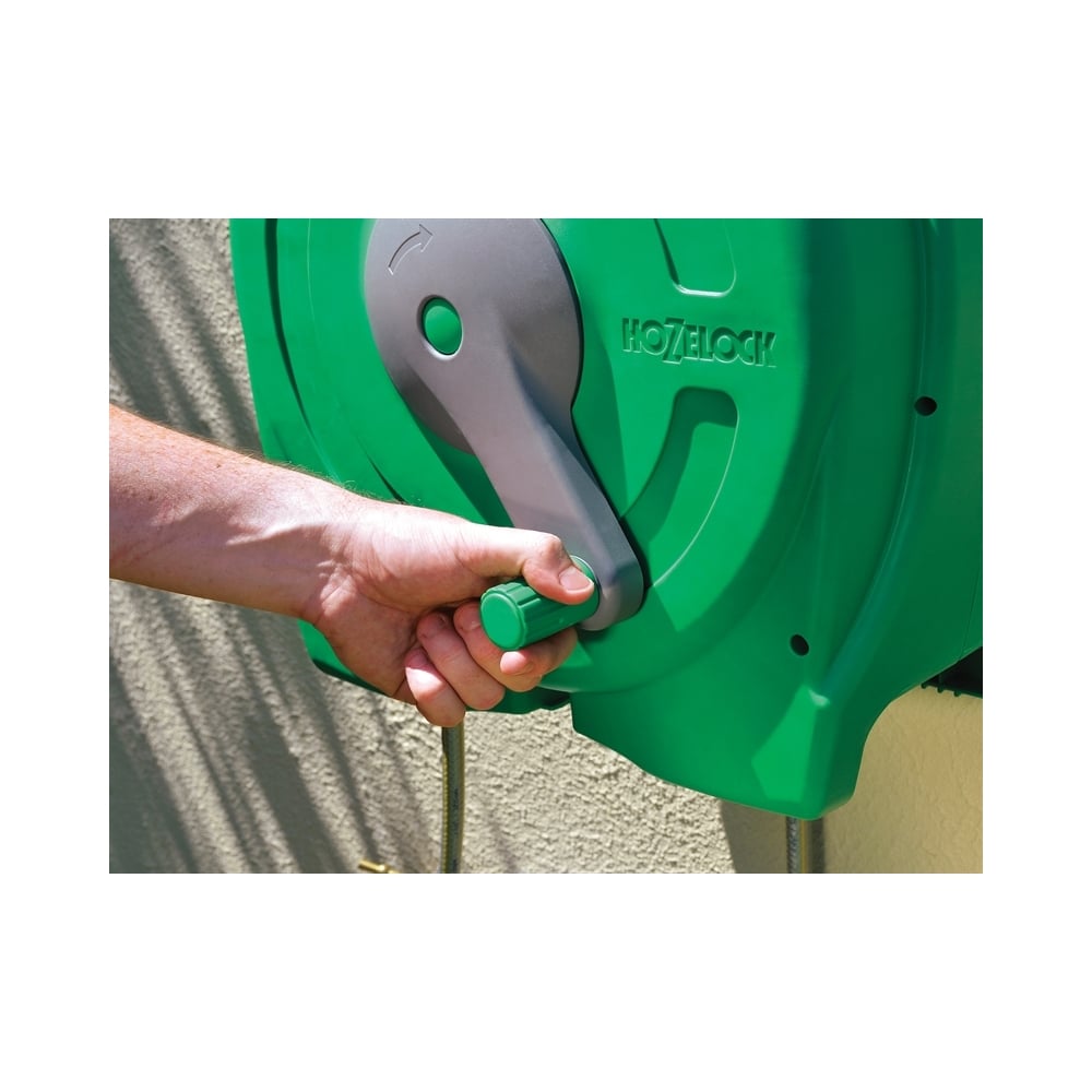 Hozelock 2496 Fast Reel Hose System Wall Mounted + 40 Metres of 12.5mm Hose