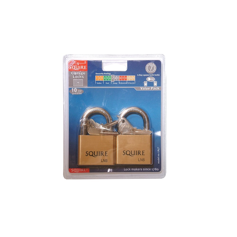 Henry Squire LN5T Lion Brass Padlocks 5 Pin 50mm (2)