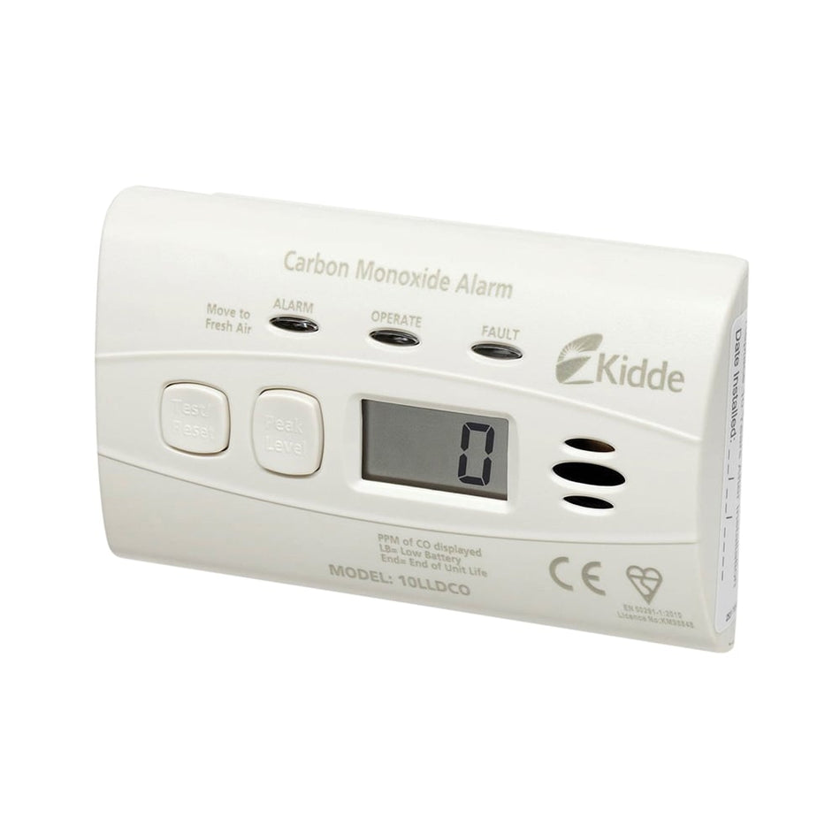 Kidde 10LLDCO Carbon Monoxide Alarm Digital Sealed Battery 10 Year