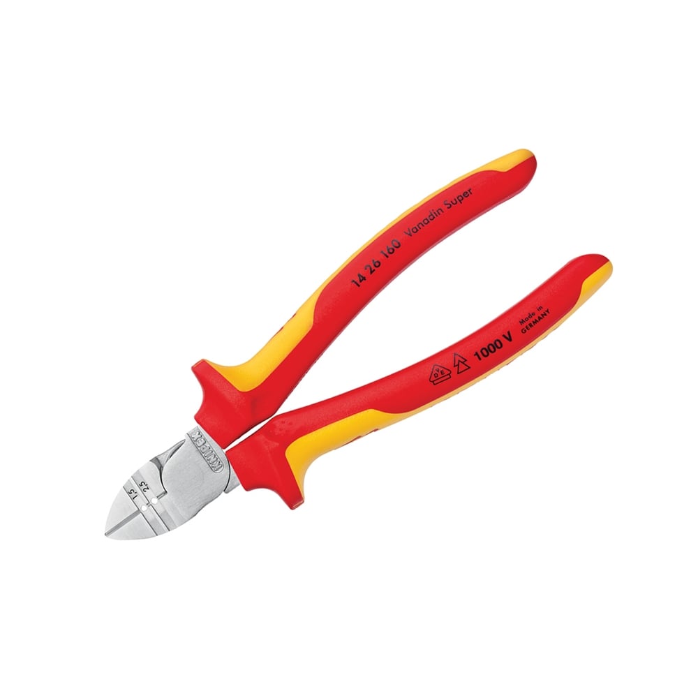 Knipex Diagonal Insulation Stripper & Side Cutters VDE Certified Grip 160mm