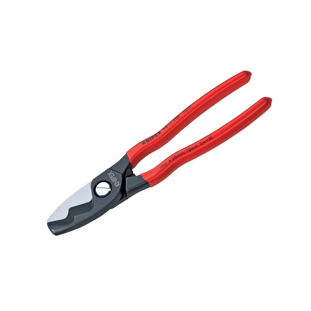 Knipex Cable Shears Twin Cutting Edge PVC Grip 200mm