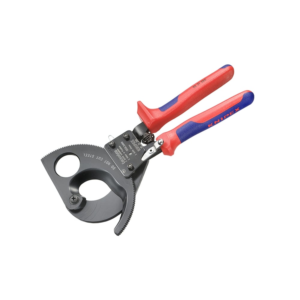 Knipex Cable Shears Ratchet Action Multi Component Grip 280mm