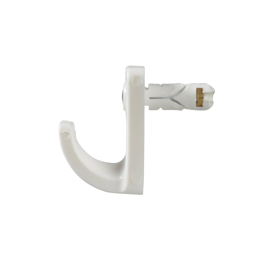 Plasplugs HW 124 Single Hollow Door Hook (1) White