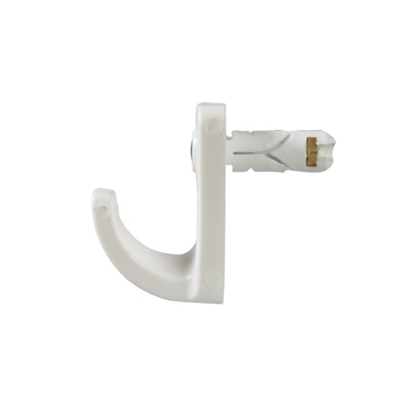 Plasplugs HW 124 Single Hollow Door Hook (1) White