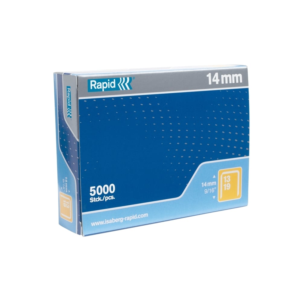 Rapid 13/14 14mm Galvanised 5m Staples Box 5000