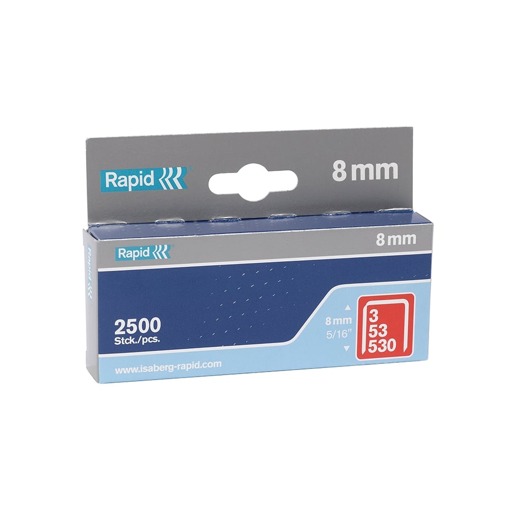 Rapid 53/12B 12mm Galvanised Staples Box 2500