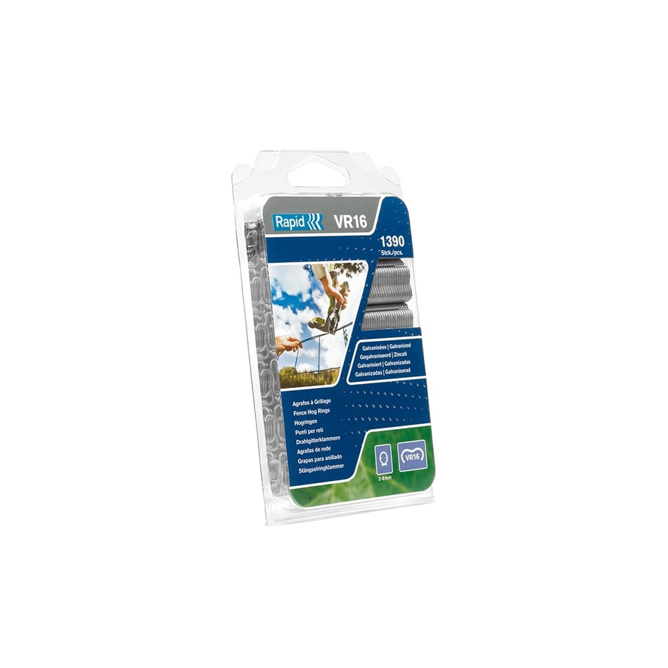 Rapid VR16 Fence Hog Rings Pack 1390 Galvanised