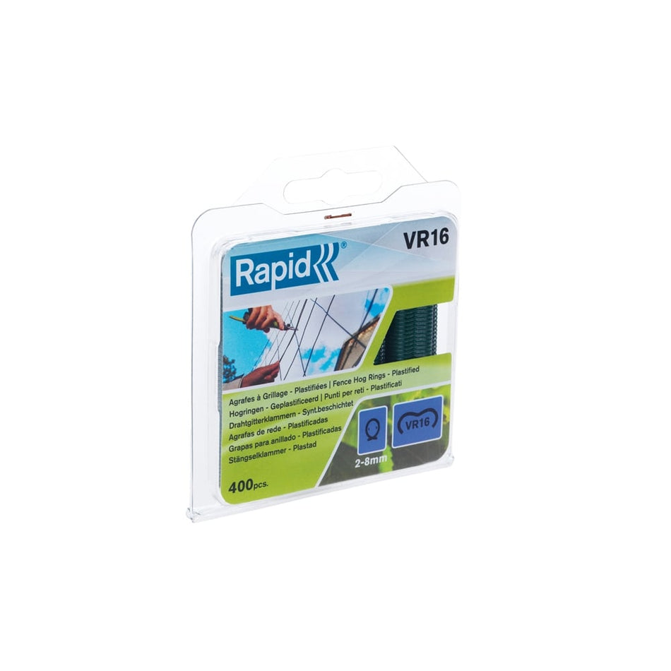 Rapid VR16 Fence Hog Rings Pack 400 Galvanised