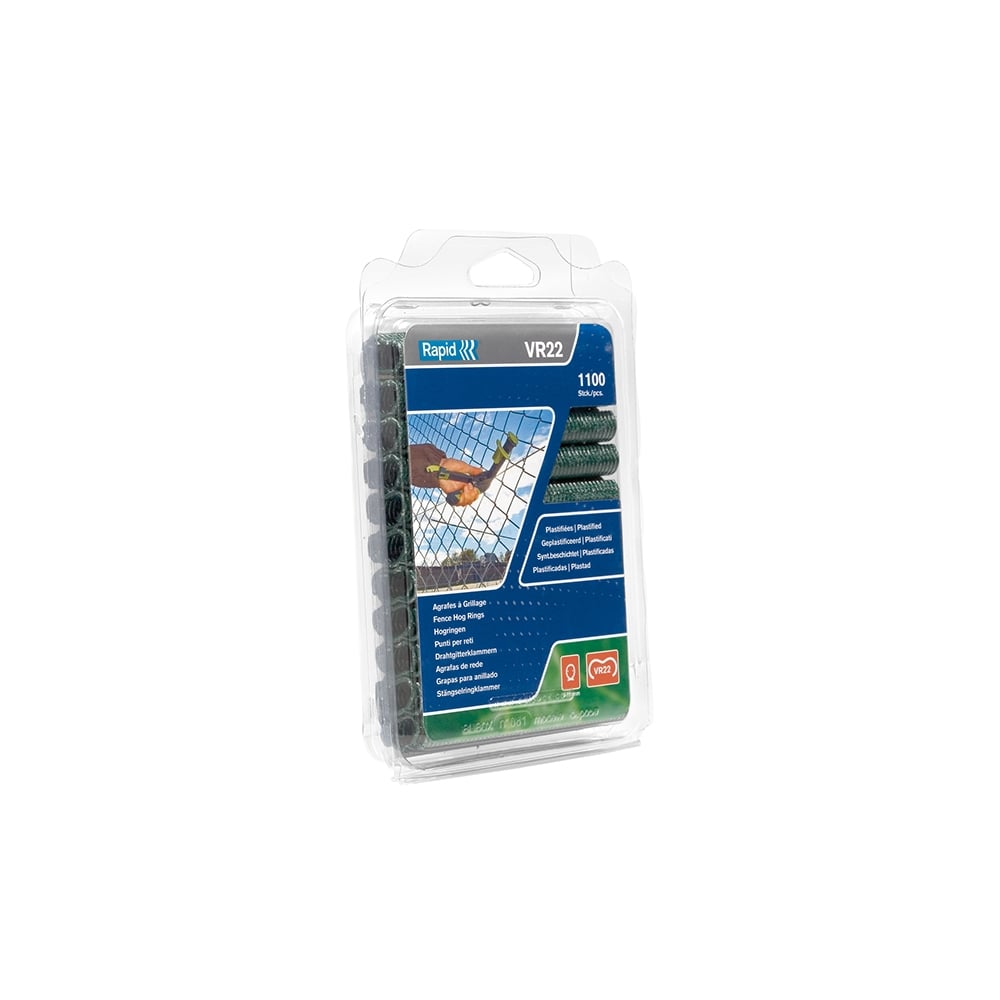 Rapid VR22 Fence Hog Rings Pack 1100 Green