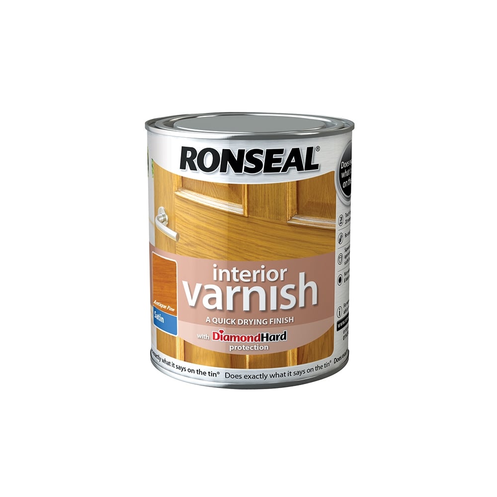 Ronseal Interior Varnish Quick Dry Satin Antique Pine 250ml
