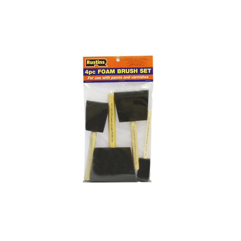 Rustins Foam Brush Set (1,2,3 & 4in)