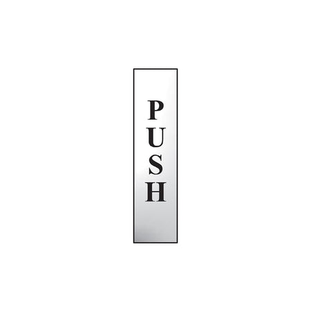 Scan Push Vertical - Chrome 200 x 50mm