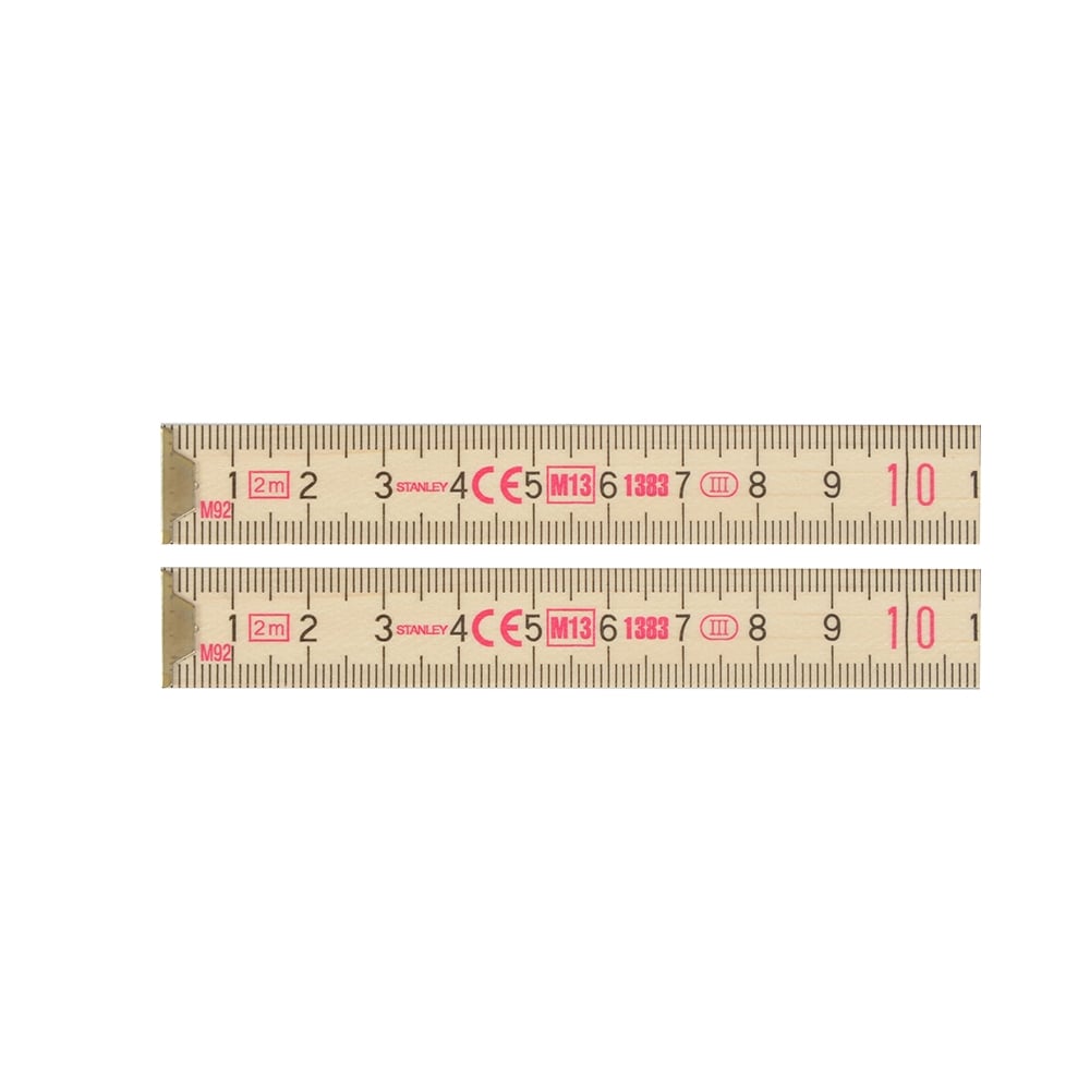 Stanley Tools Wooden Folding Rule 2 Metre