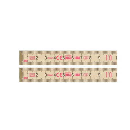 Stanley Tools Wooden Folding Rule 2 Metre