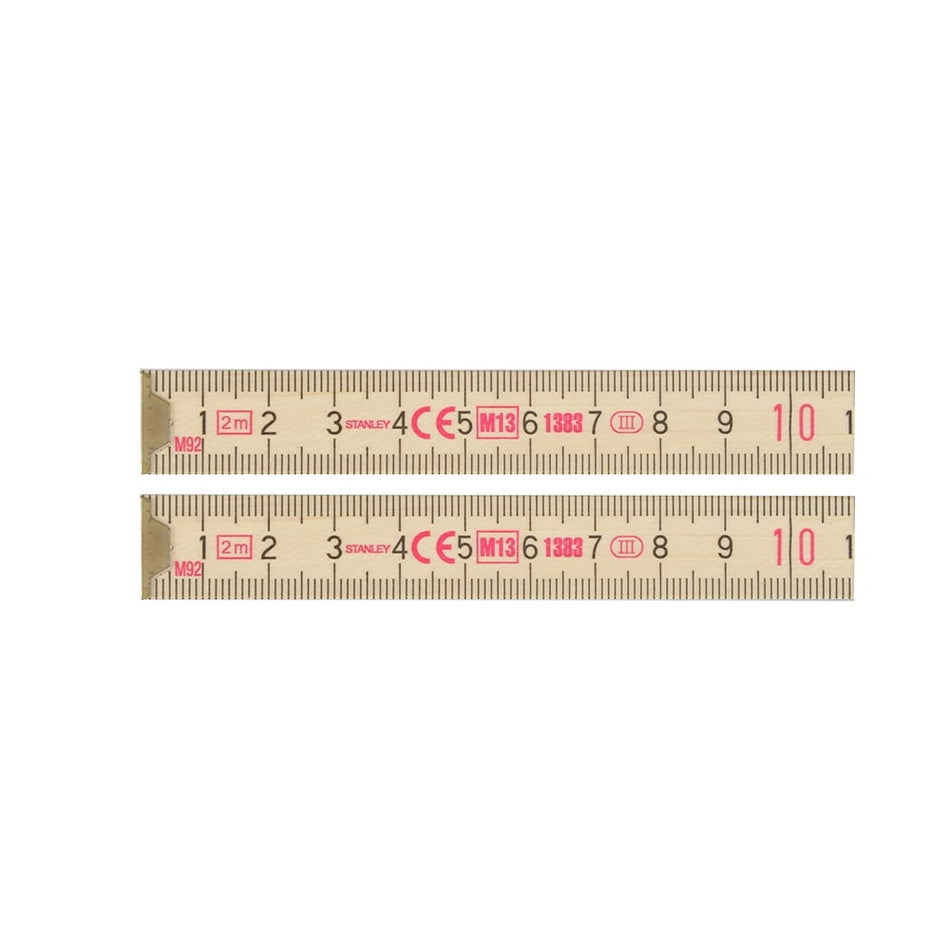 Stanley Tools Wooden Folding Rule 2 Metre