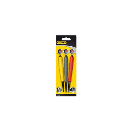 Stanley Tools Dynagrip Nail Punch - Set of 3 0.8mm, 1.6mm & 2.4mm