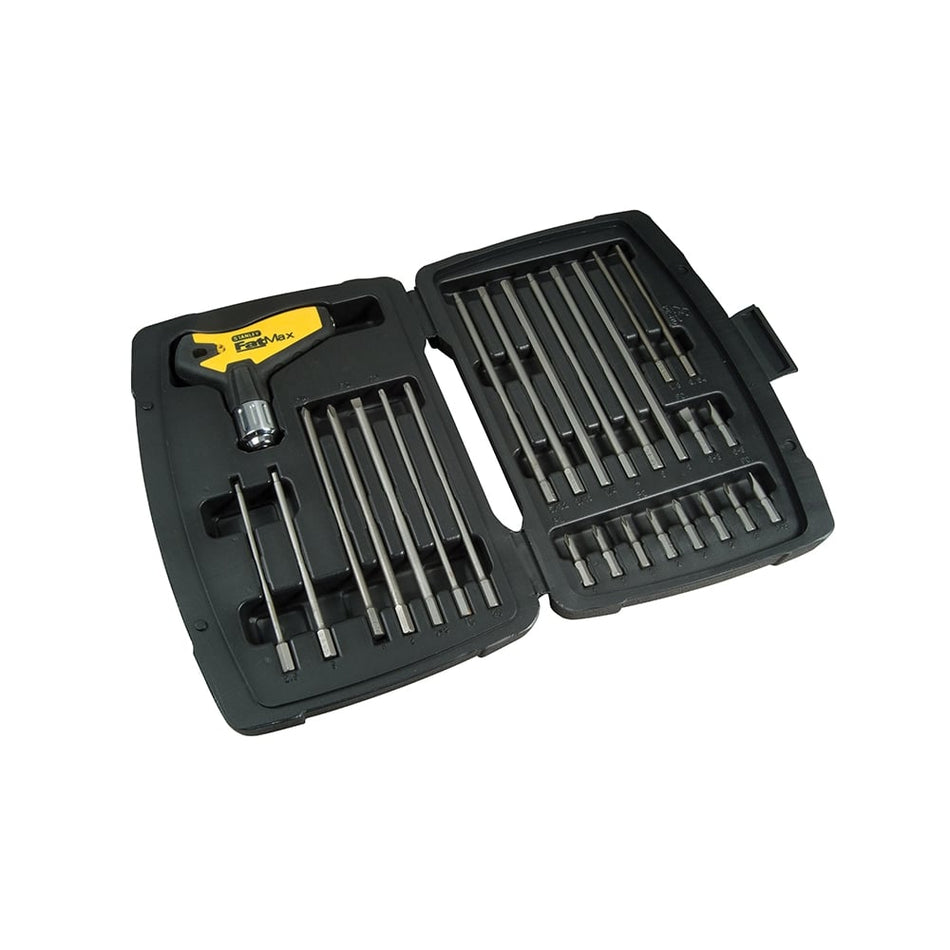 Stanley Tools FatMax T Handle Ratchet Power Key Set of 27