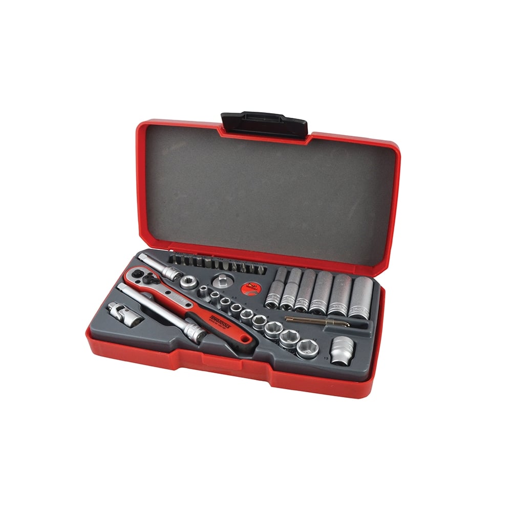 Teng T1436 Socket Set of 36 Metric 1/4in Drive
