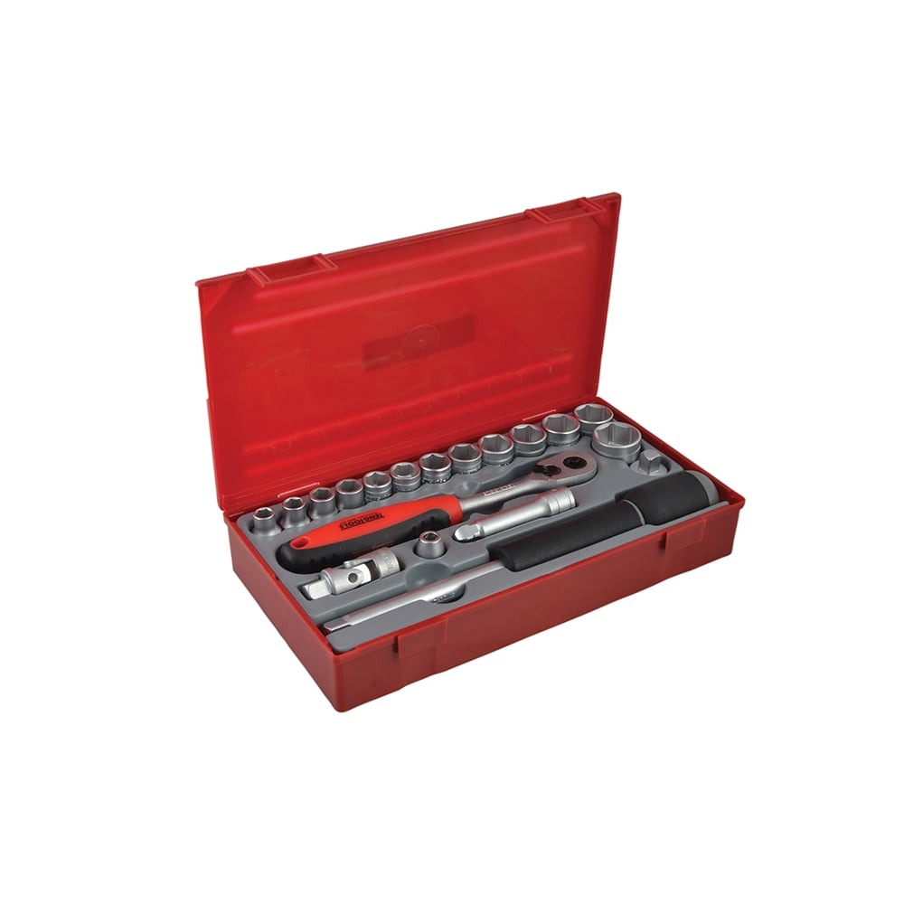 Teng TT3819 19 Piece Reg Metric Socket Set 3/8in Drive