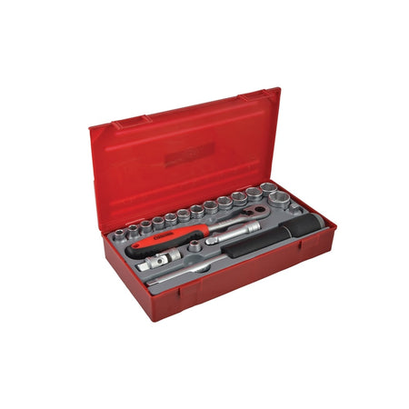 Teng TT3819 19 Piece Reg Metric Socket Set 3/8in Drive