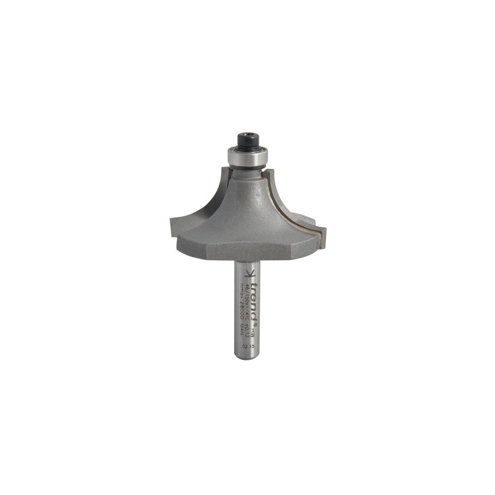 Trend 46/150 x 1/4 TCT Bearing Guided Ovolo & Round Over 12.7mm Radius