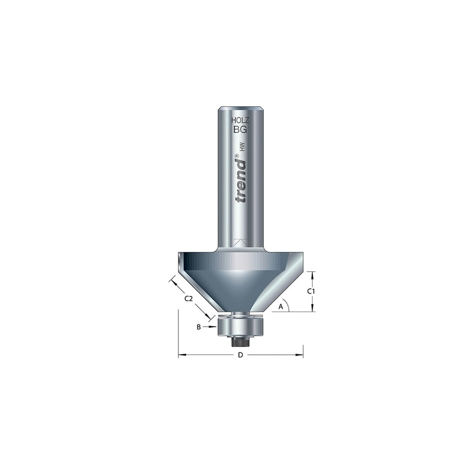 Trend 46/38 x 1/2 TCT Bearing Guided Chamfer 45??? 51.5 x 19mm