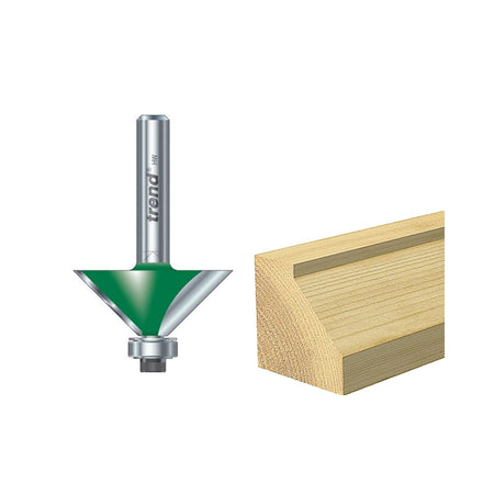 Trend C049 x 1/4 TCT Bearing Guided Chamfer 45??? 12.7 x 32mm