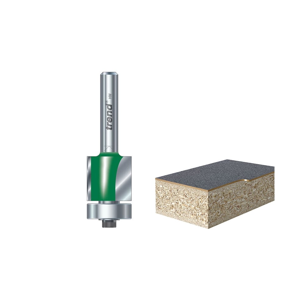 Trend C115 x 1/4 TCT 90??? Bearing Guided Trimmer Cutter 9.5 x 12.7mm