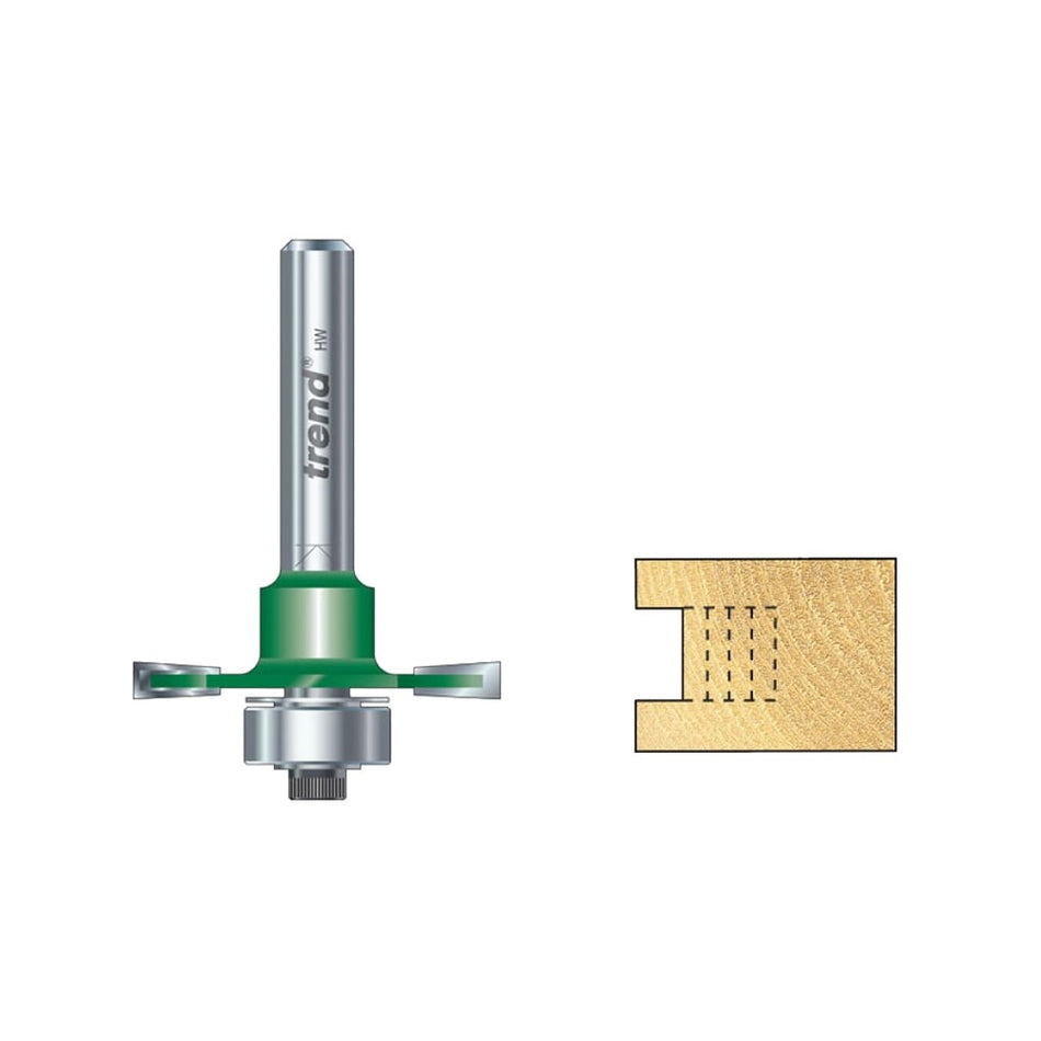 Trend C145 x 1/4 TCT Bearing Guided Slotting Cutter 6.3mm