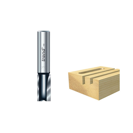 Trend TR12 x 1/4 TCT Two Flute Cutter Long Shank 12 x 19mm