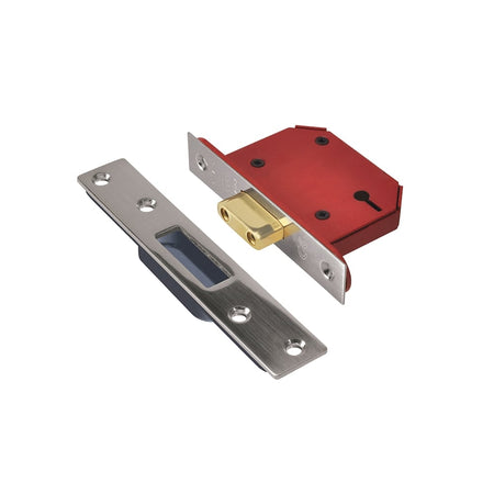 UNION StrongBOLT 2103S Stainless Steel 3 Lever Mortice Deadlock 81mm 3in Visi