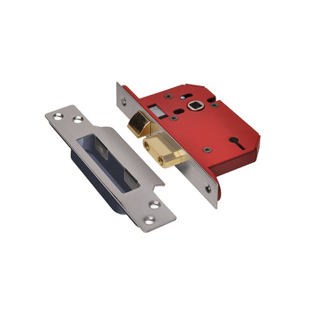 UNION StrongBOLT 2203S 3 Lever Mortice Sashlock Stainless Steel 68mm 2.5in Visi