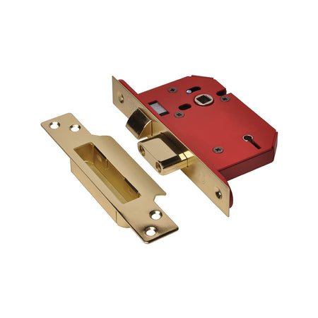 UNION StrongBOLT 2205S 5 Lever Mortice Sashlock Polished Brass 68mm 2.5in Visi