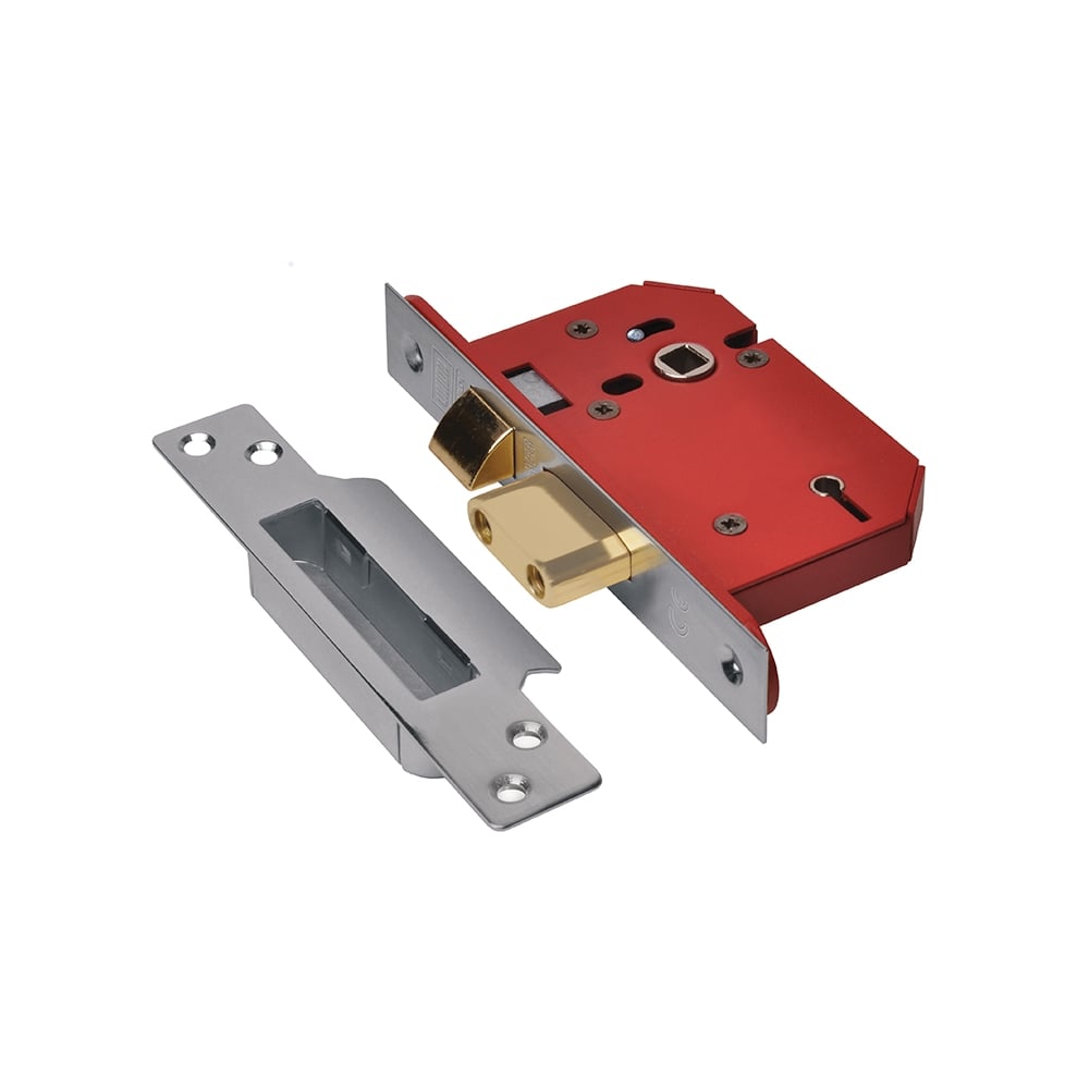 UNION StrongBOLT 2205S 5 Lever Mortice Sashlock Stainless Steel 68mm 2.5in Visi
