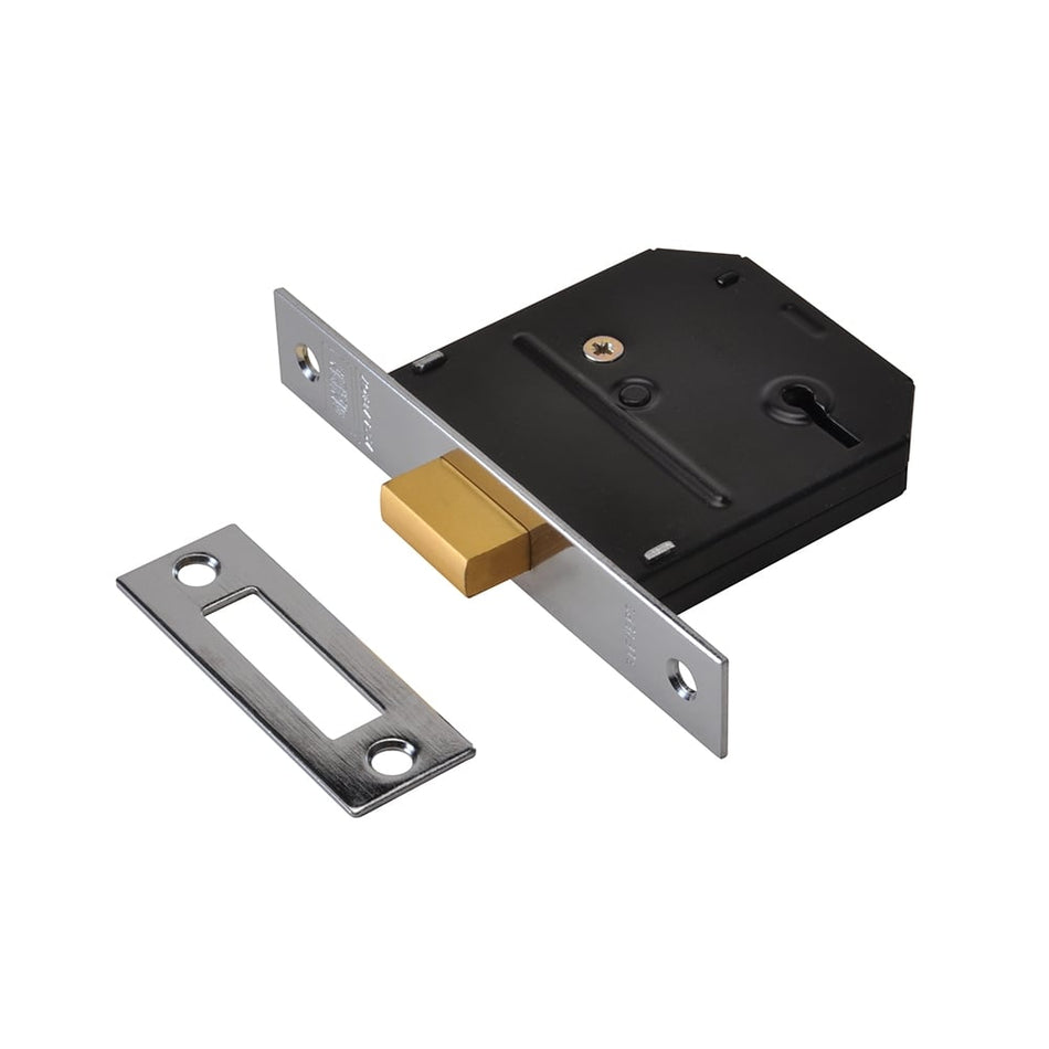 UNION ES-DL Chrome Essentials 3 Lever Mortice Deadlock 79mm 3in Visi