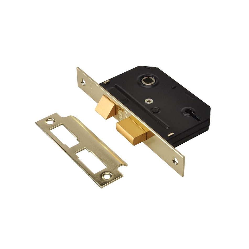 UNION ES-SL Essentials 3 Lever Mortice Sashlock Polished Brass 65mm 2.5in Visi