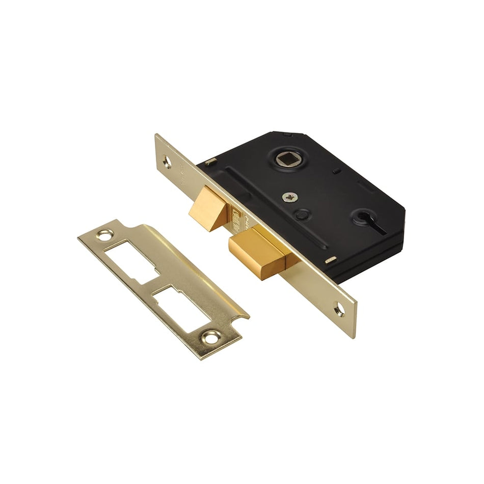 UNION ES-SL Essentials 3 Lever Mortice Sashlock Polished Brass 79mm 3in Visi