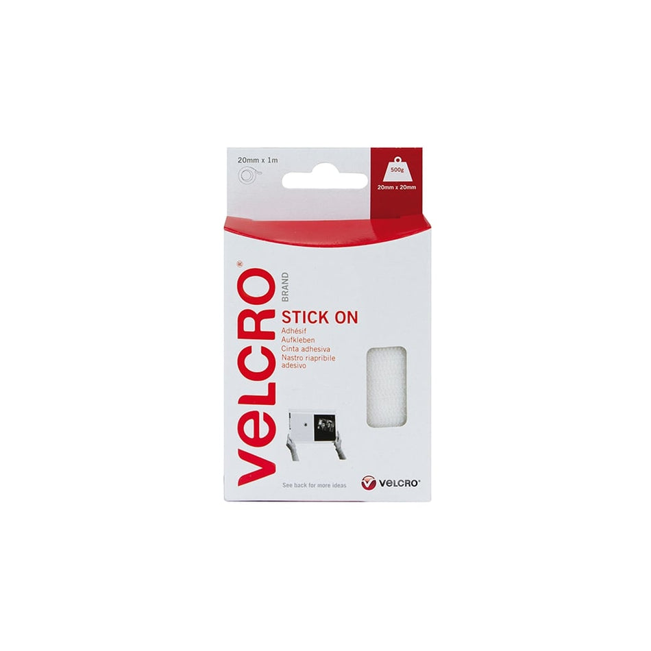 VELCRO???? Brand Stick On VELCRO???? Brand Tape 20mm x 1m White