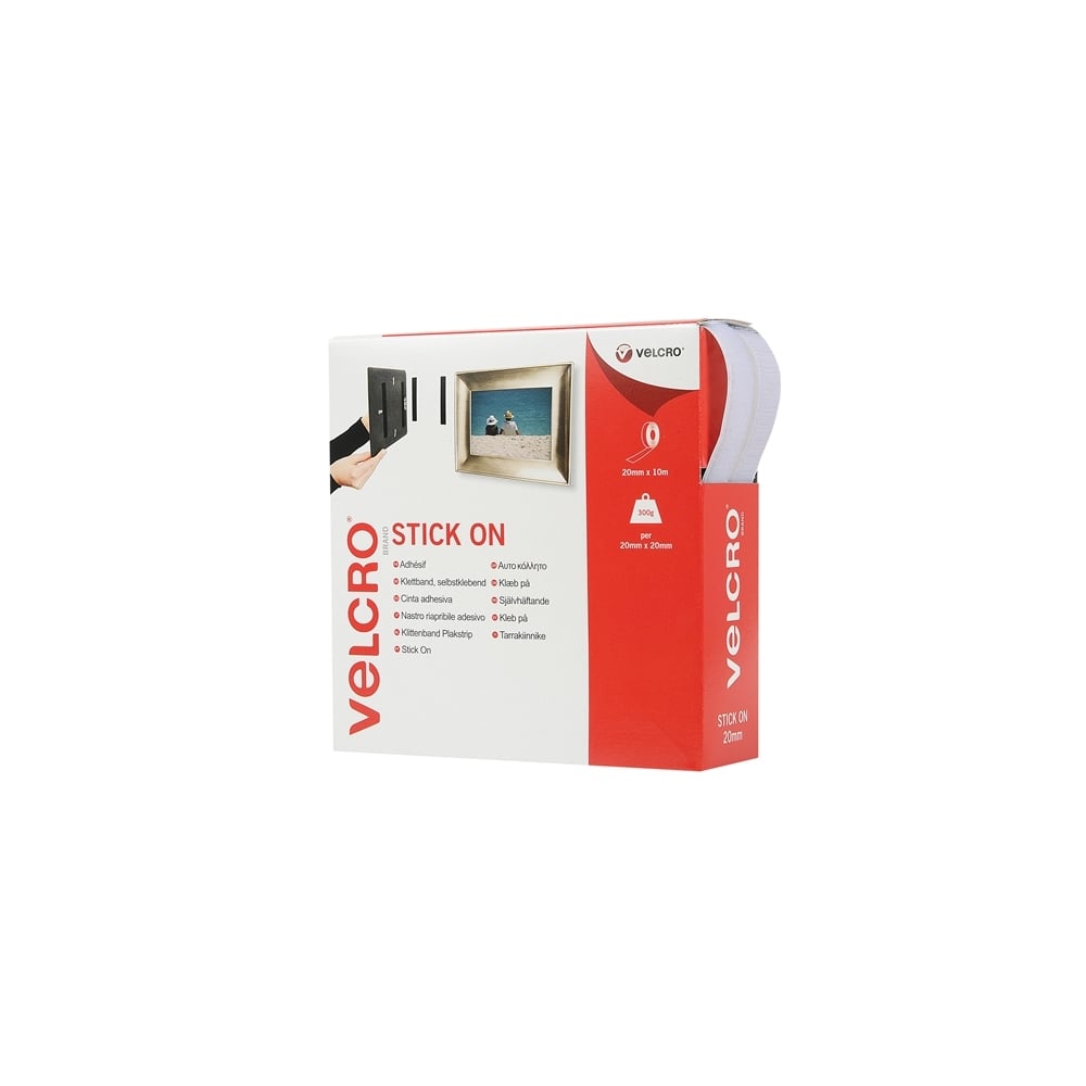 VELCRO???? Brand Stick On VELCRO???? Brand Tape 20mm x 10m White