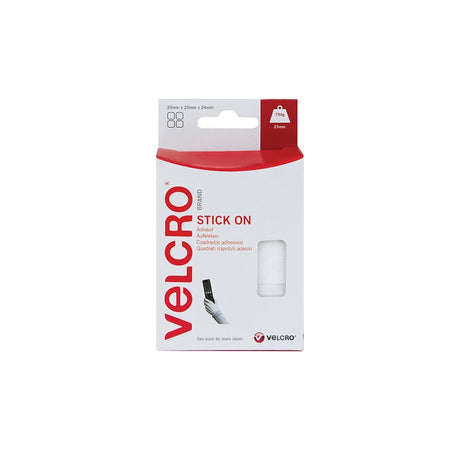 VELCRO???? Brand Stick On VELCRO???? Brand Squares 25mm Black Pack of 24