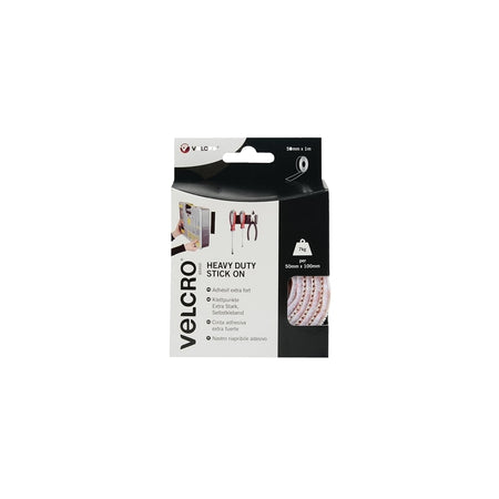 VELCRO???? Brand Heavy-Duty VELCRO???? Brand Stick On Tape 50mm x 1m White