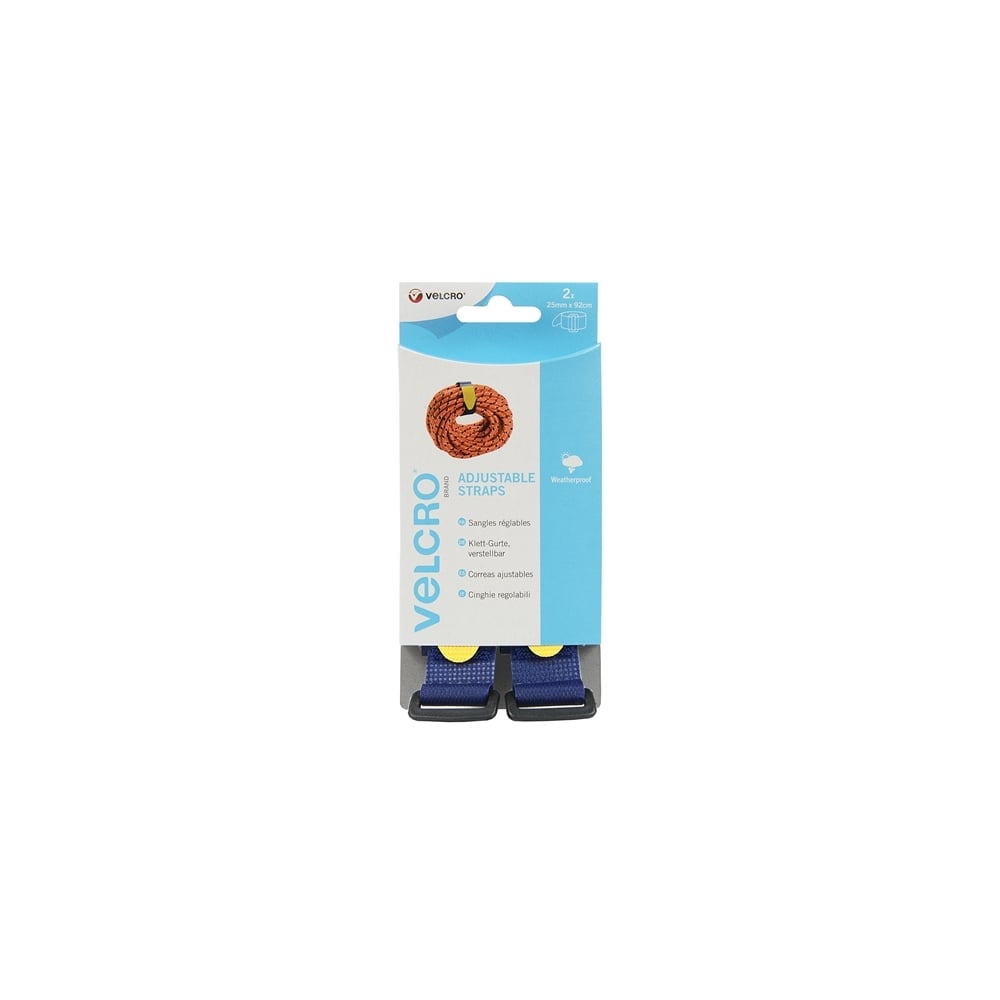 VELCRO???? Brand Adjustable VELCRO???? Brand Straps (2) 25mm x 92cm Blue