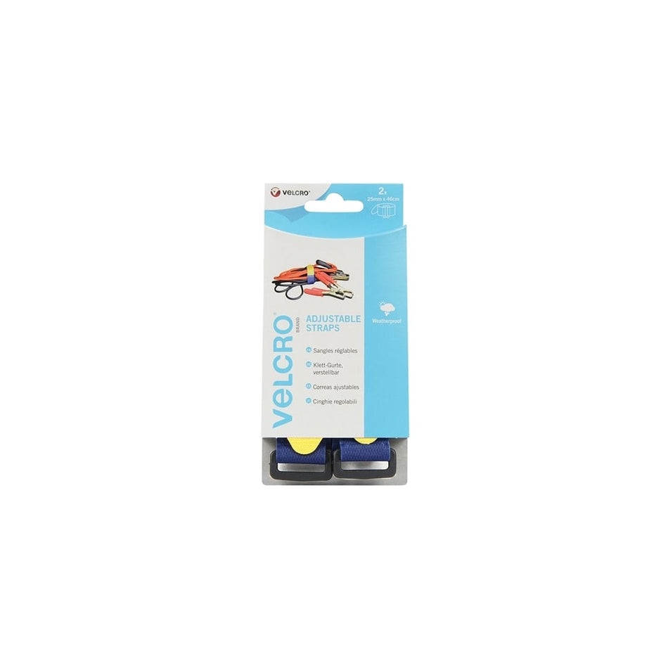 VELCRO???? Brand Adjustable VELCRO???? Brand Straps (2) 25mm x 46cm Blue