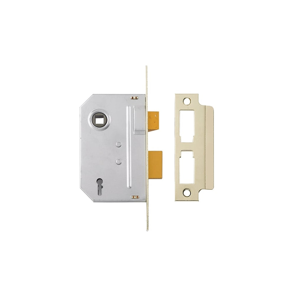 Yale Locks PM320 3 Lever Mortice Sashlock 65mm 2.5in Polished Brass