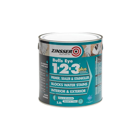 Zinsser 123 Bulls Eye Plus Primer / Sealer Paint 2.5 Litre