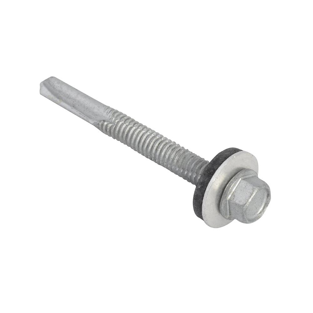Forgefix TechFast Hex Head Roofing Screw Self Drill Heavy Section 5.5x51mm Pack 100
