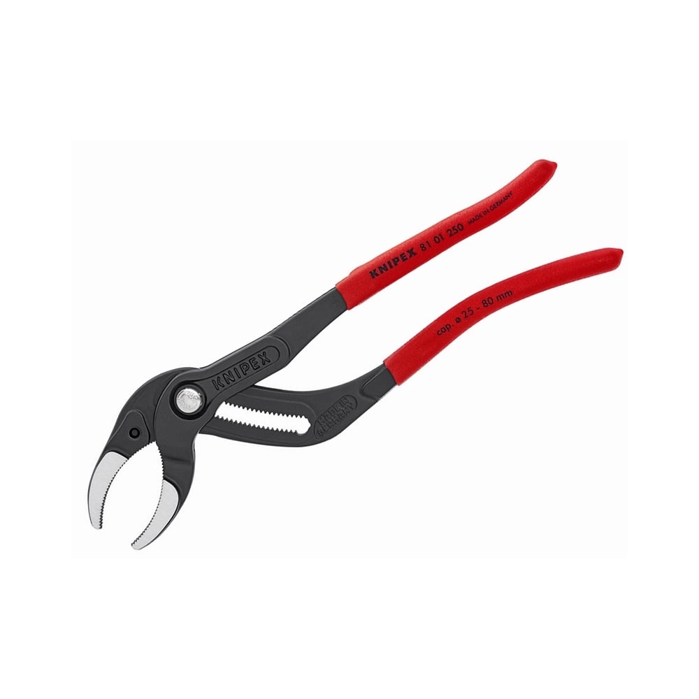 Plastic Pipe Gripping Pliers Black 80mm Capacity 250mm