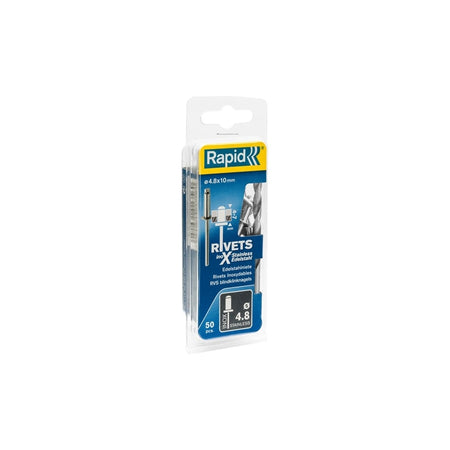 Stainless Steel Rivets 4.8 x 10mm (Blister of 50)